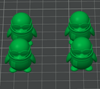 little penguin action figure x4