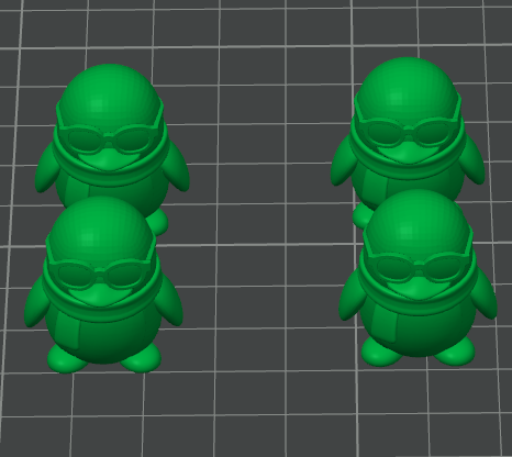 little penguin action figure x4