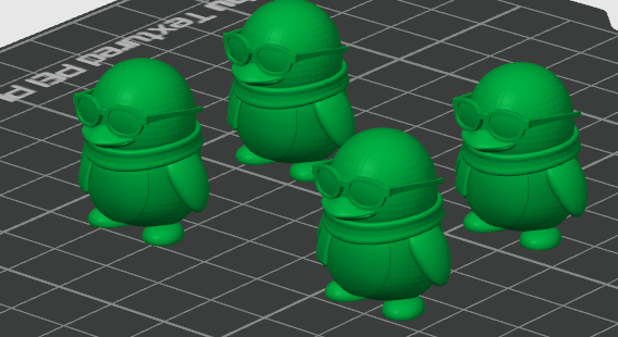 little penguin action figure x4