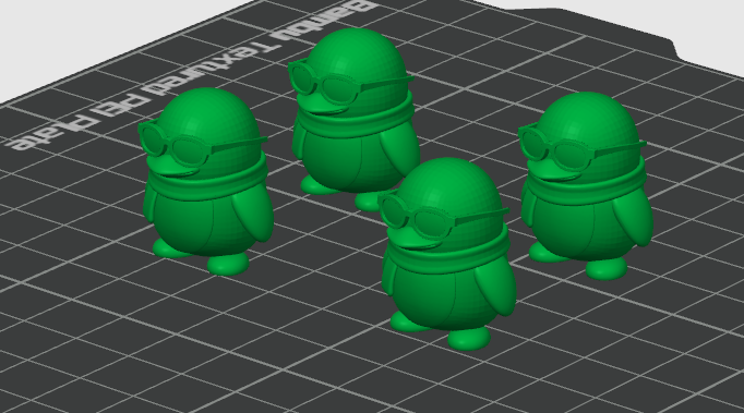 little penguin action figure x4